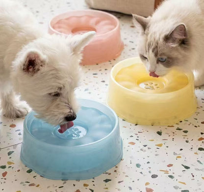 1600ml Floating Anti-Splash Pet Water Bowl,No Wet Chin Dog/Cat Water Feeder